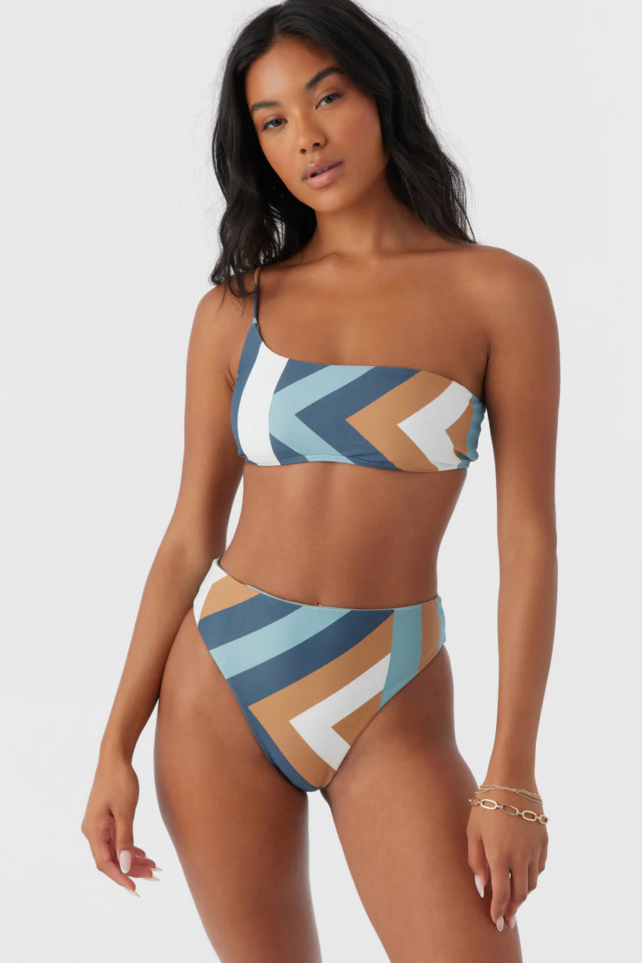 O'Neill Soli Geo Seal Beach One Shoulder Top