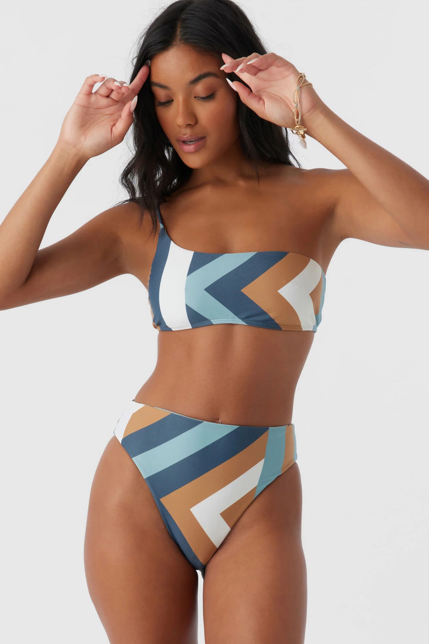 O'Neill Soli Geo Seal Beach One Shoulder Top