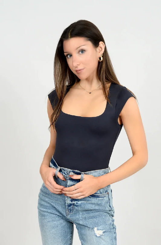 RDI Tiara Rib Rounded Square Neck Bodysuit