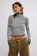 FRE PEOPLE GAMER CUFF MOCK NECK KNIT TOP