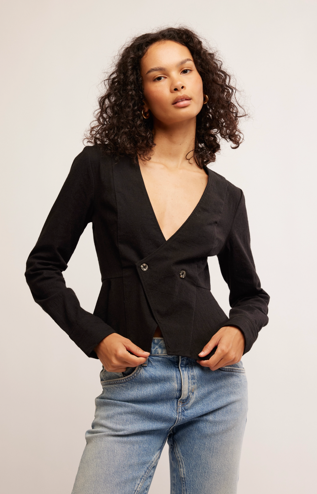 Free People City Life Blouse