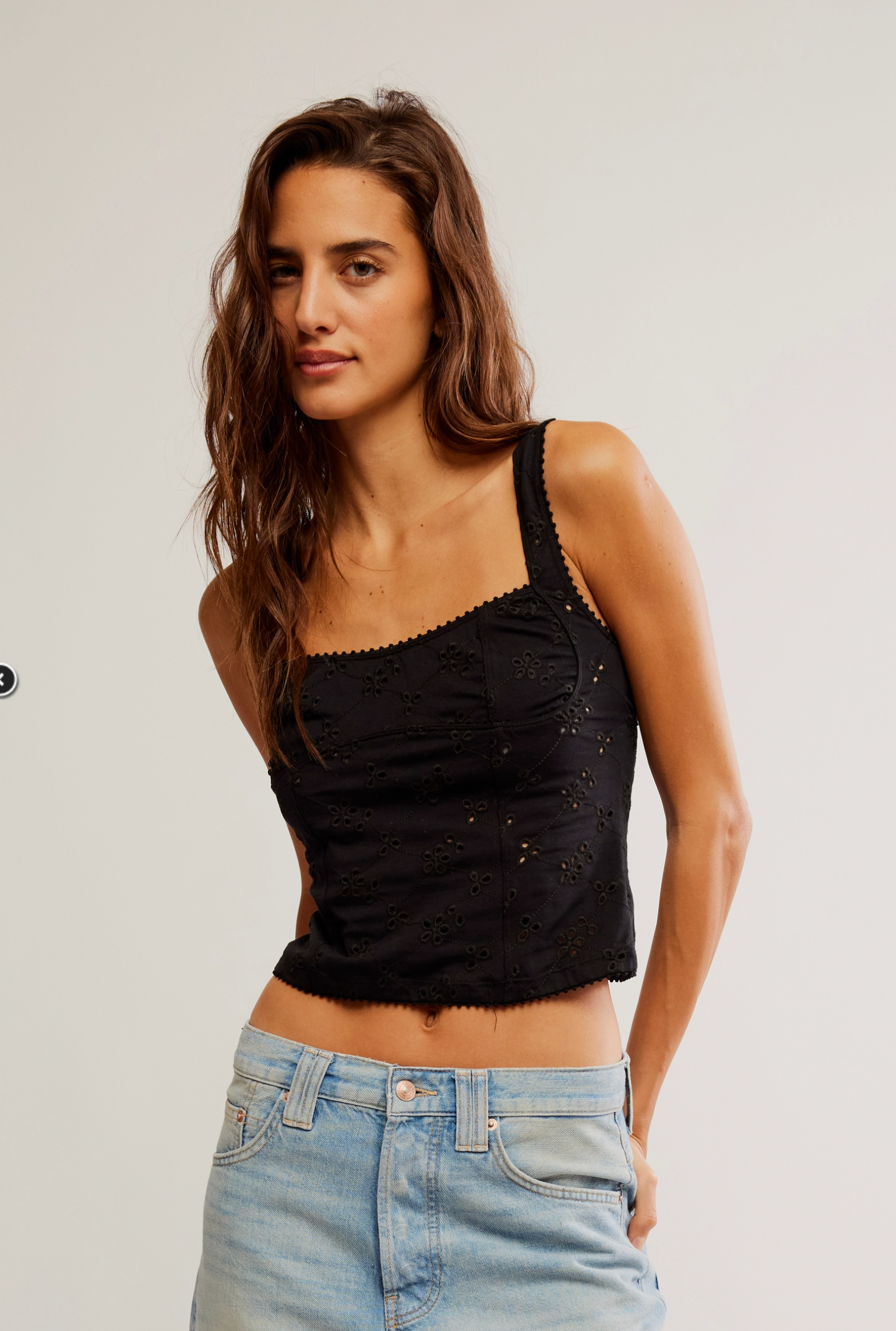 Free People Full Bloom Eyelet Cami