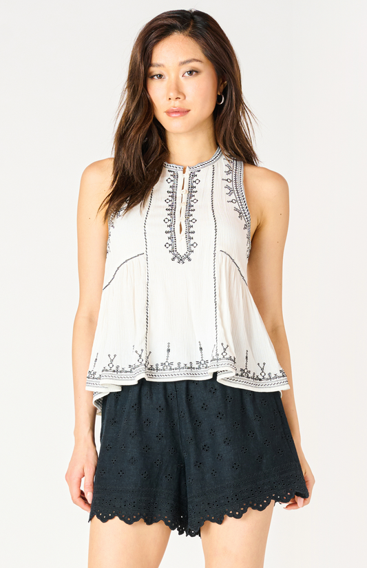 Dex Embroidered Detail Tank Top
