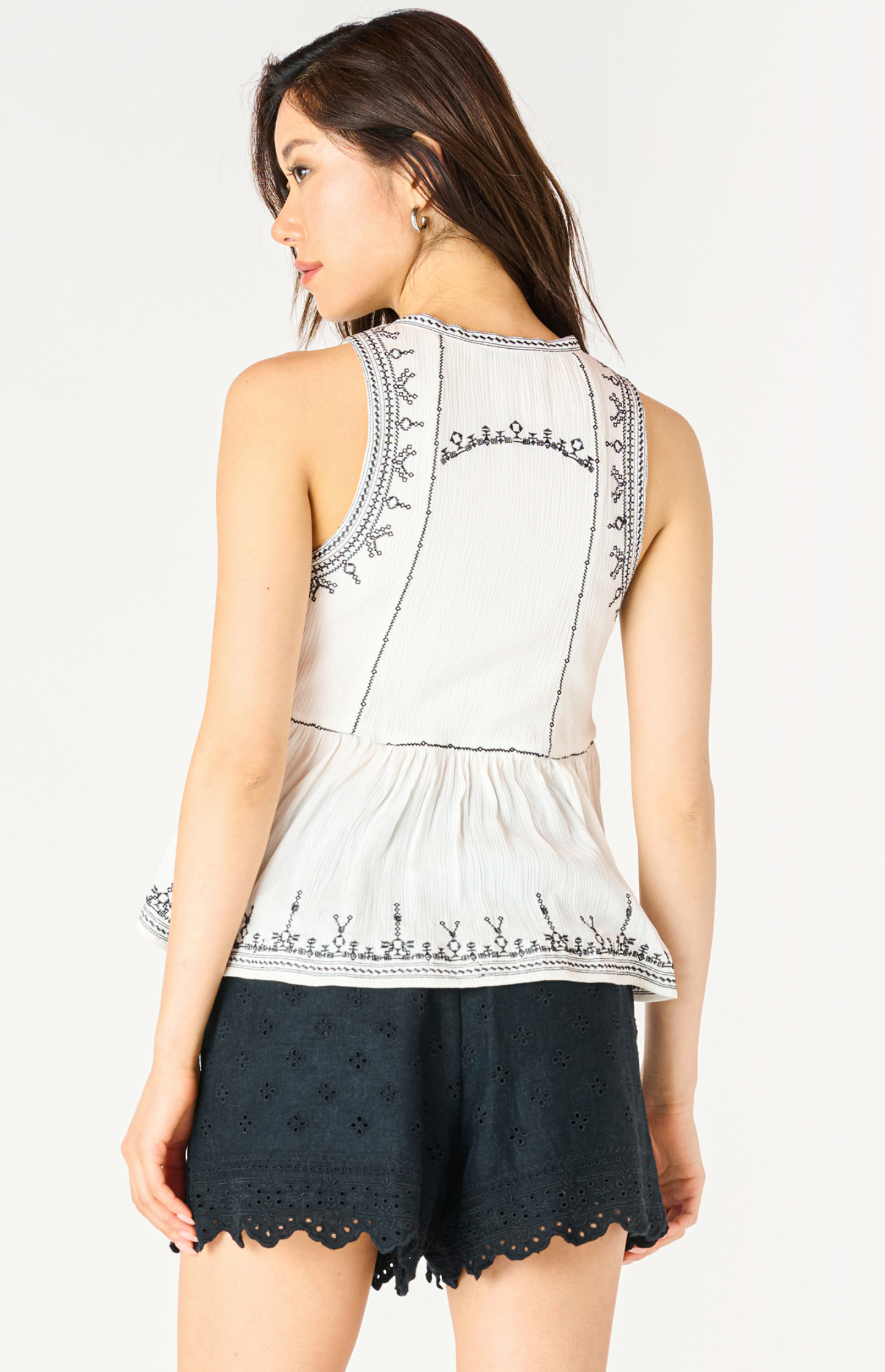 Dex Embroidered Detail Tank Top