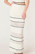 Dex Crochet Contrasting Trim Maxi Skirt