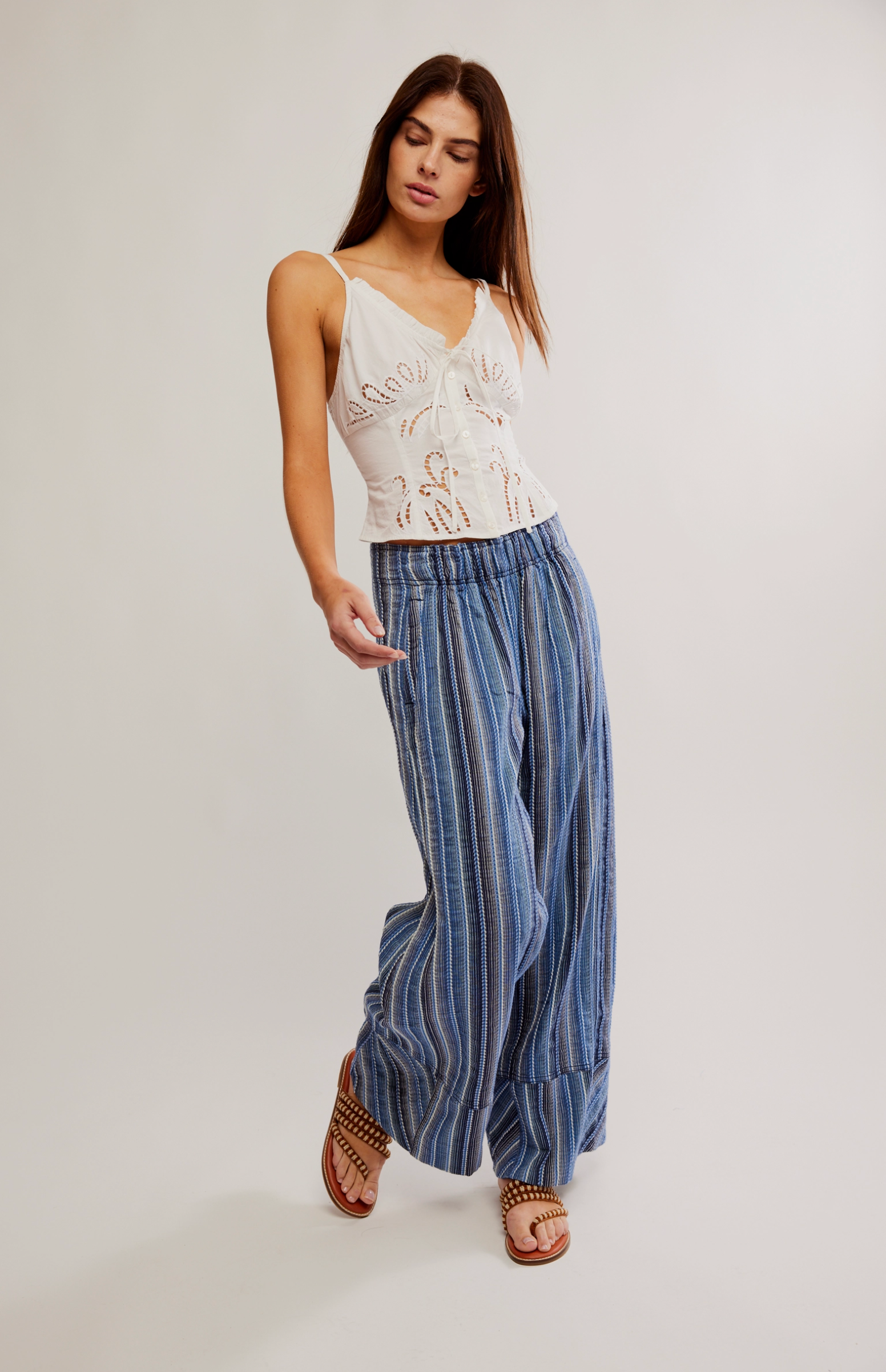 Free People Sweet Sammi Eyelet Top