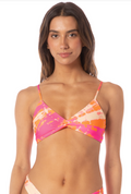 Maaji Flamingo Swirl Twisted Bralette Bikini Top