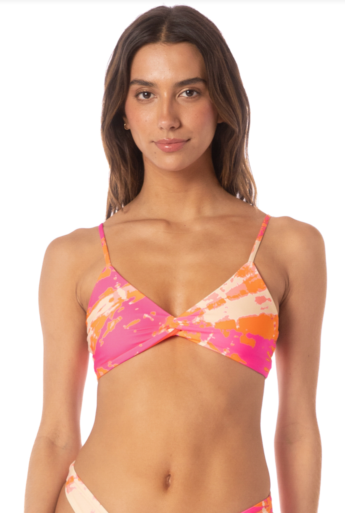 Maaji Flamingo Swirl Twisted Bralette Bikini Top