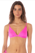 Maaji Poppy Pink Ivy Fixed Triangle Bikini Top