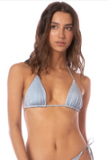 Maaji Silver Blue Balmy Triangle Bikini Top
