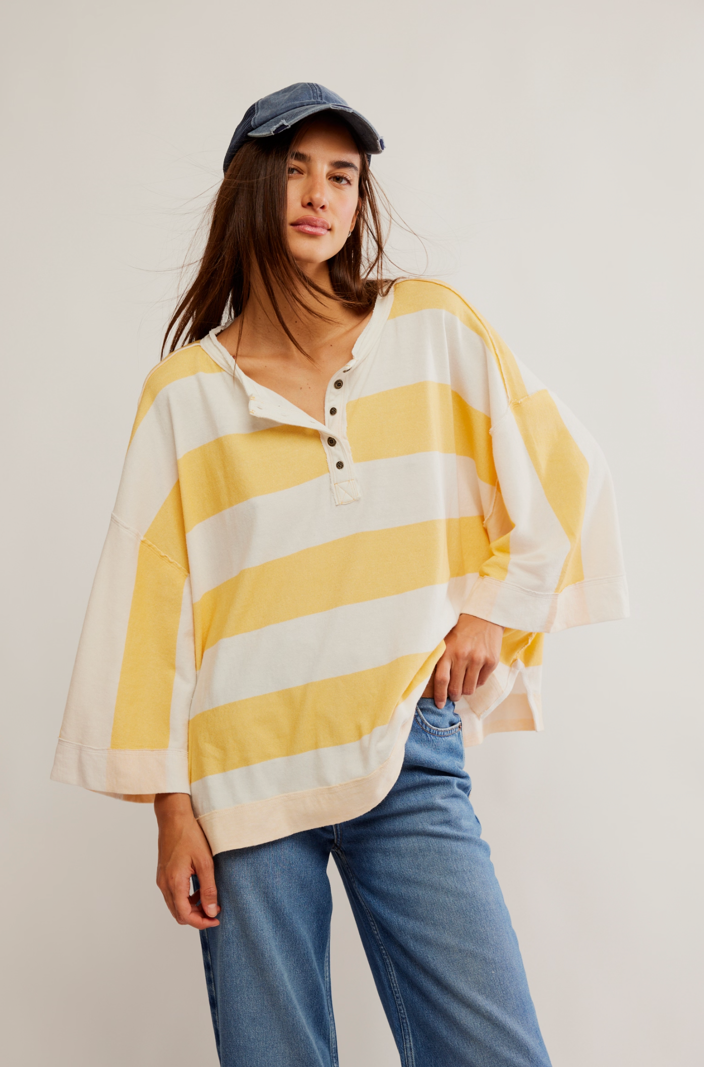 Free People Wonderful Striped Tee