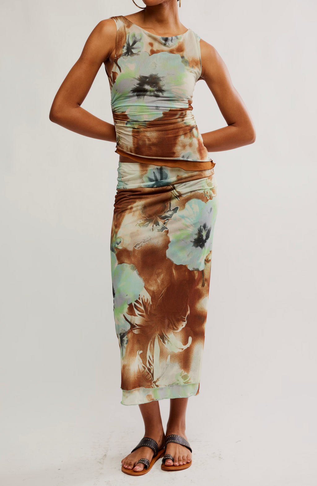 Free People Sunset Mesh Maxi Skirt