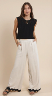 Sage The Label Sugarloaf Wavy Trim Elastic Pants