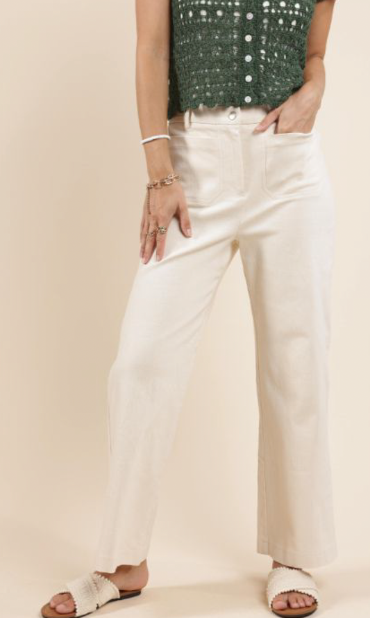 Sadie & Sage Clear Eyes Denim Pants With Patch Pockets