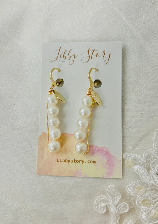 Pearl Bar Earrings