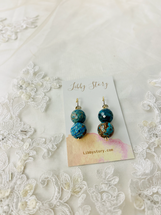 Blue Agate Earrings