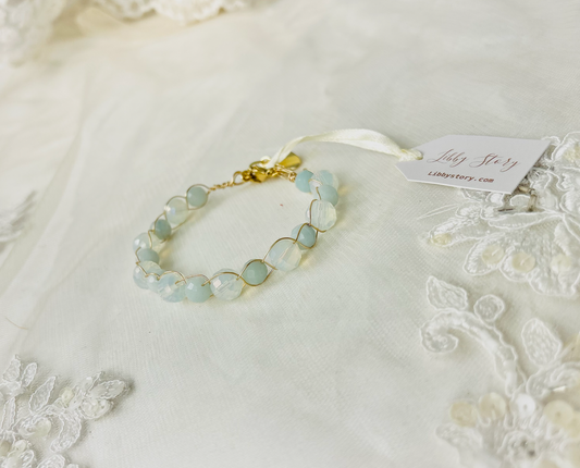 Glass and Wire Bracelet