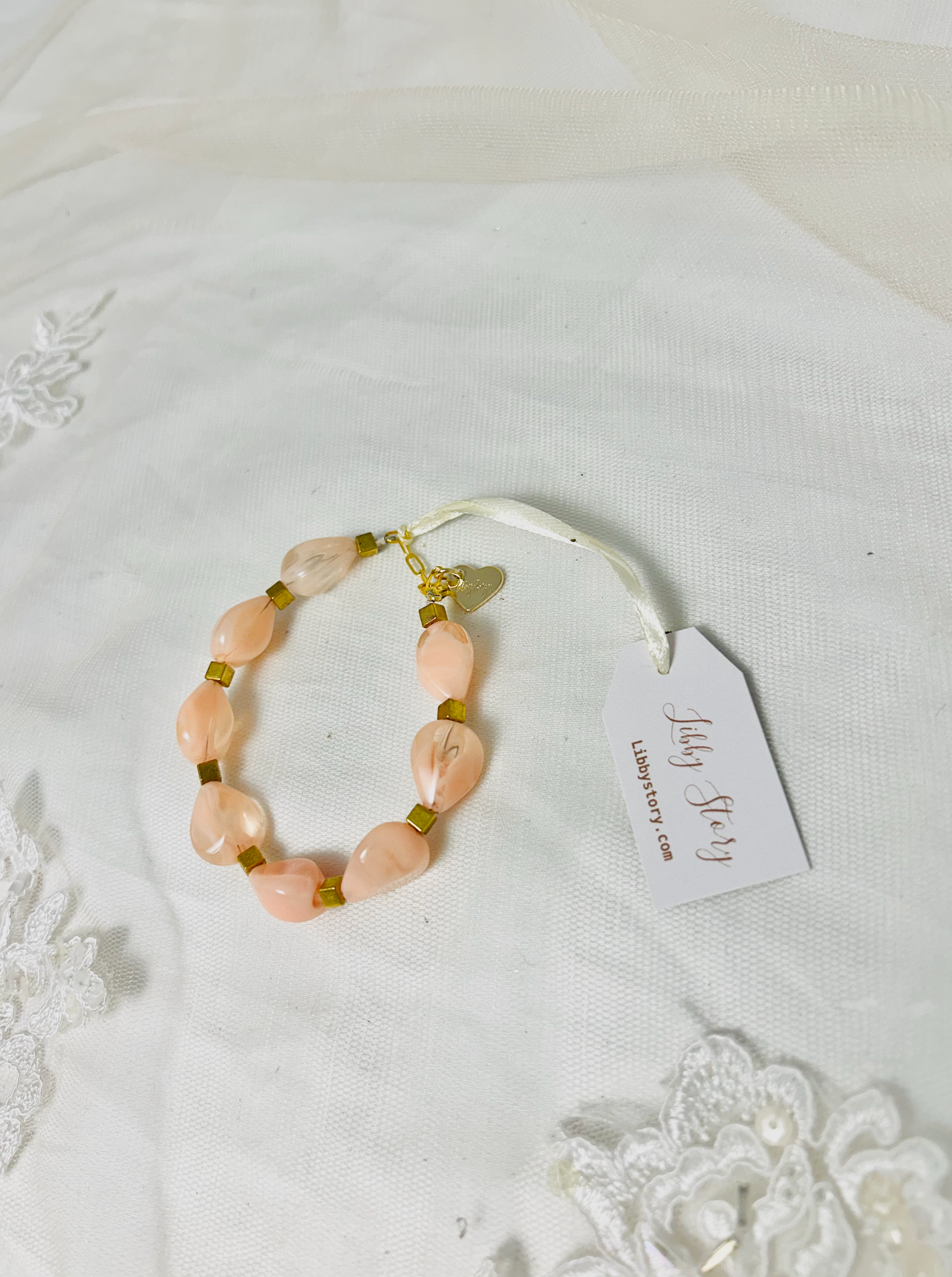 Pink/Gold Vintage Mix Bracelet
