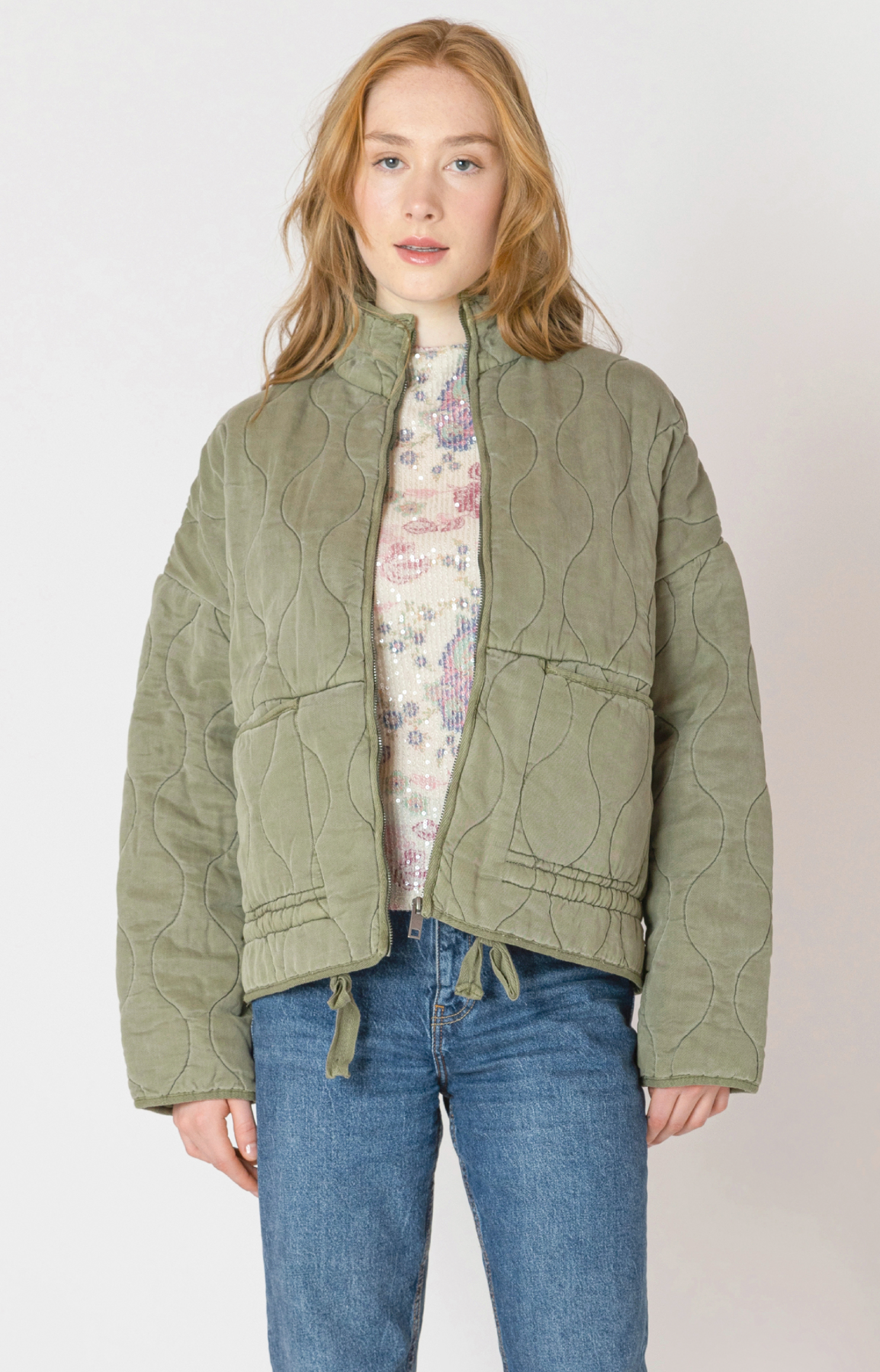 Dex DRAWSTRING QUILTED JACKET