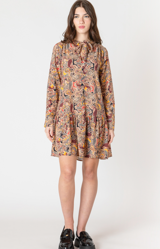 Dex FLOUNCE HEM DRESS
