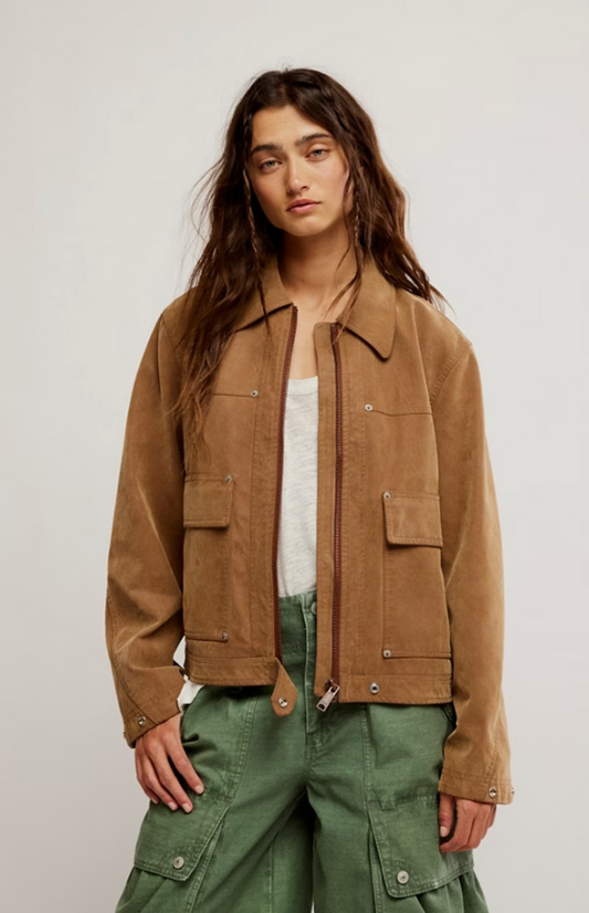 Free People Blair Vegan Suede Jacket