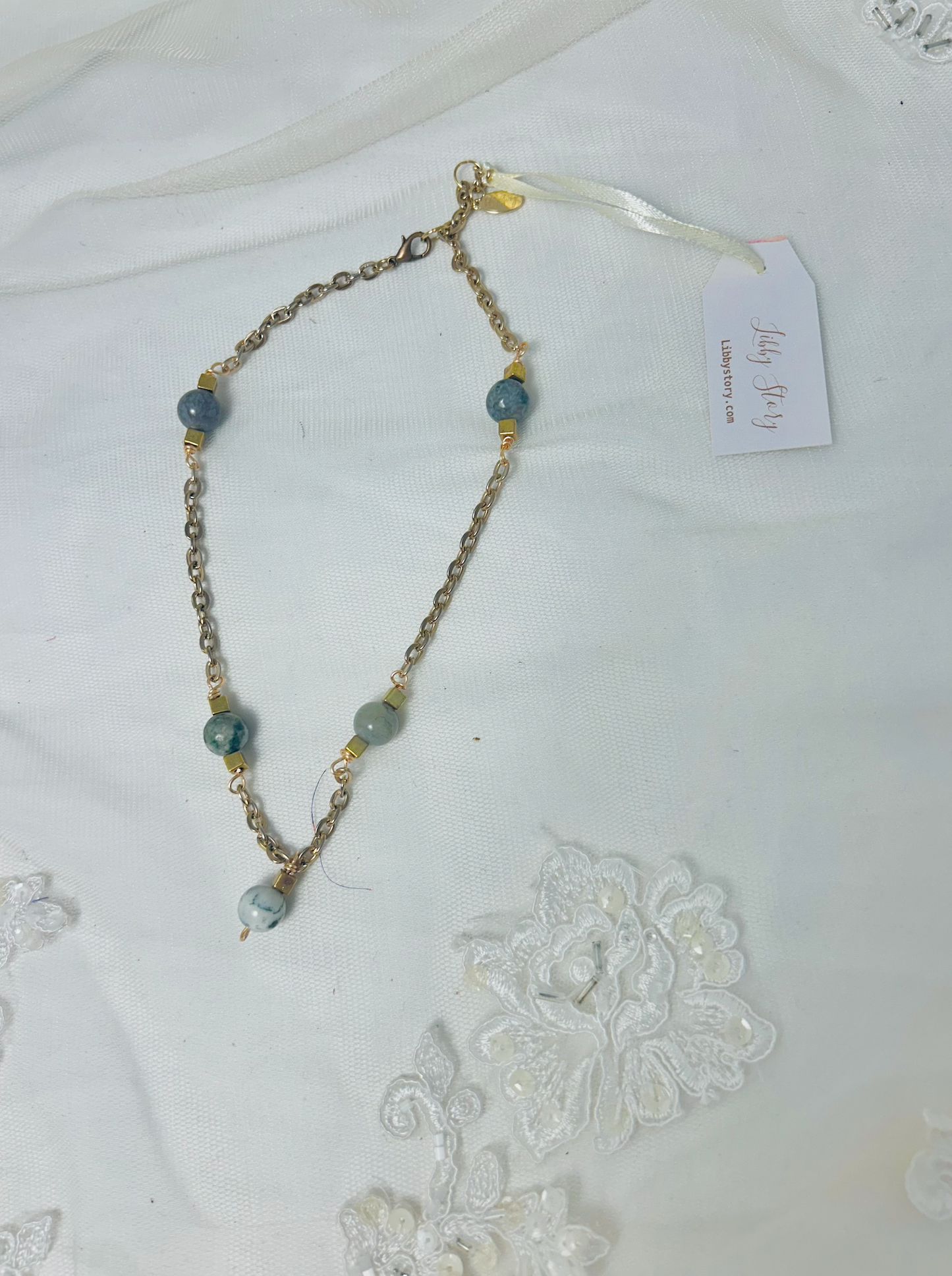 Semi Precious Vintage chain Necklace