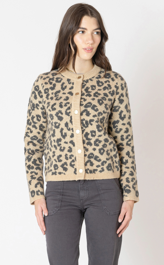 Dex CREWNECK PATTERNED CARDIGAN