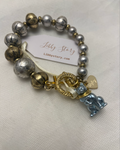 OOAK Vintage Cat Charm Bracelet