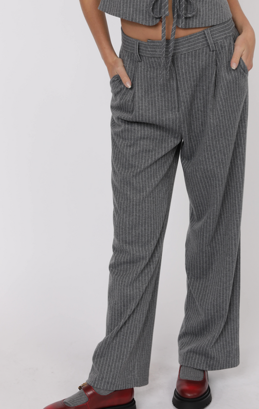 Sage the Label Day to Day Pinstripe Straight Leg