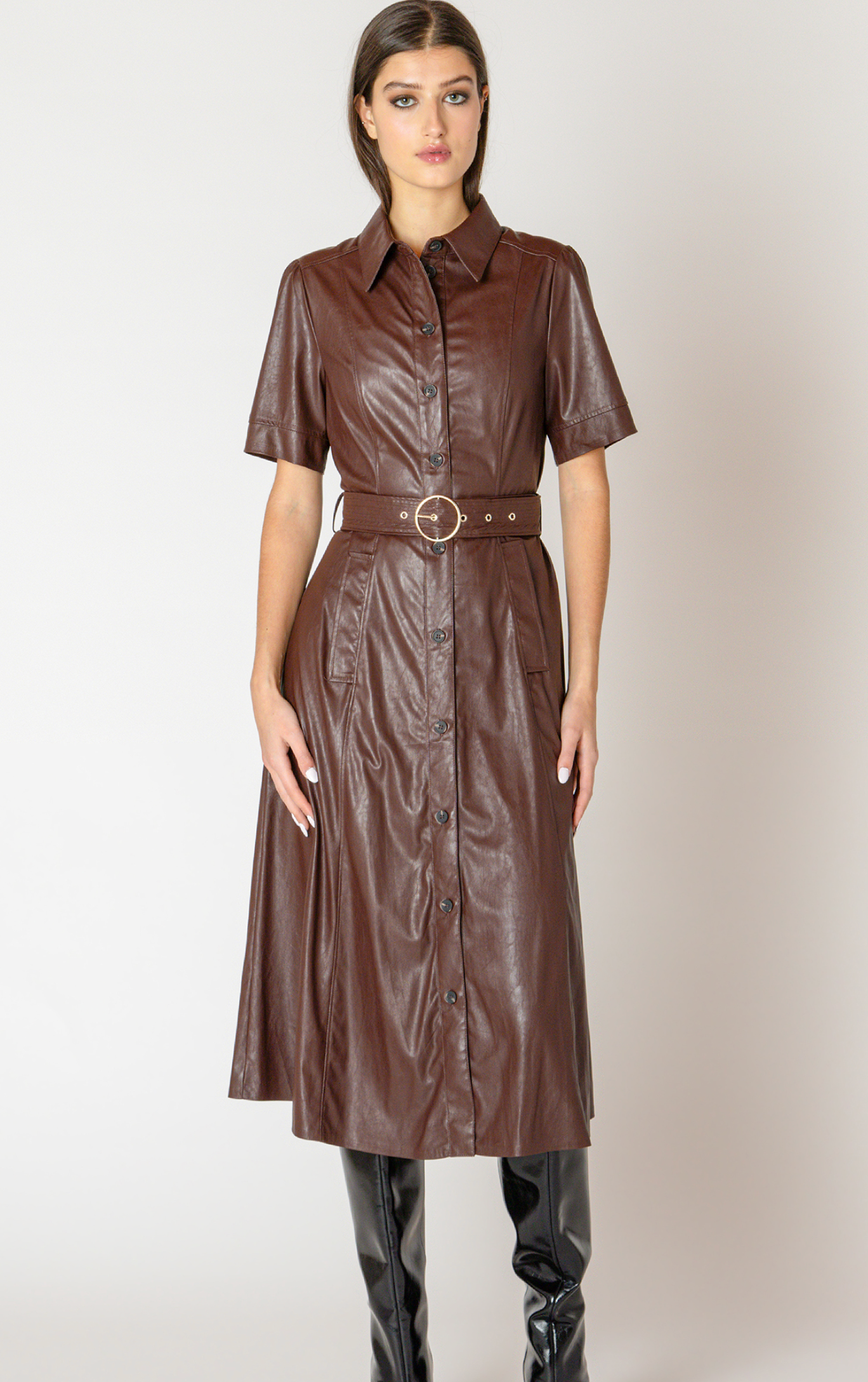 Dex BELTED SHIRT DRESS