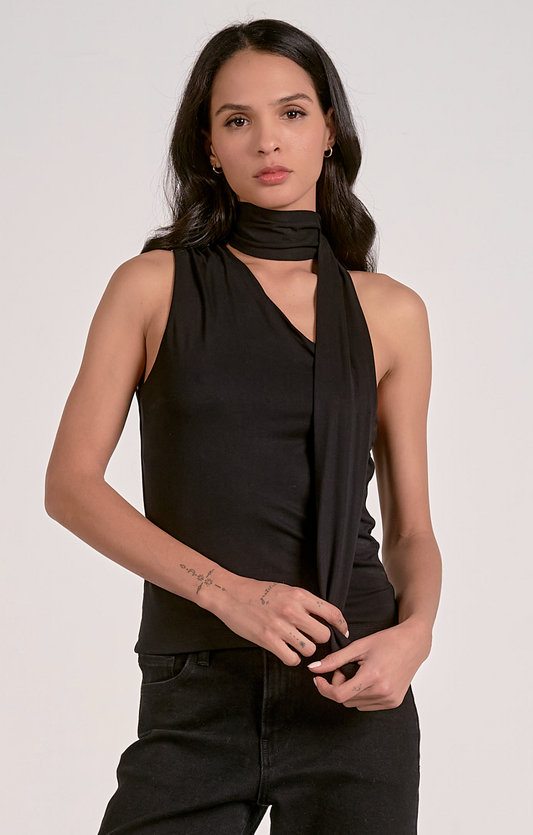 Elan Sleevless Wrap Neck Top