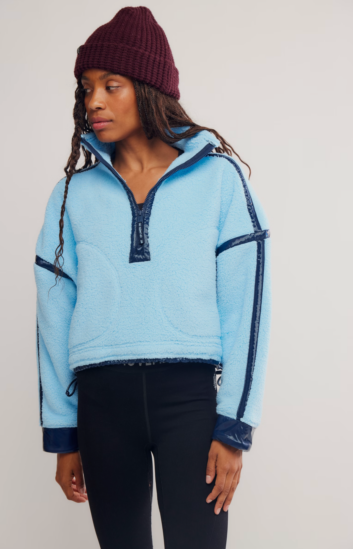 Free People Mountain High Shine 1/2 Zip