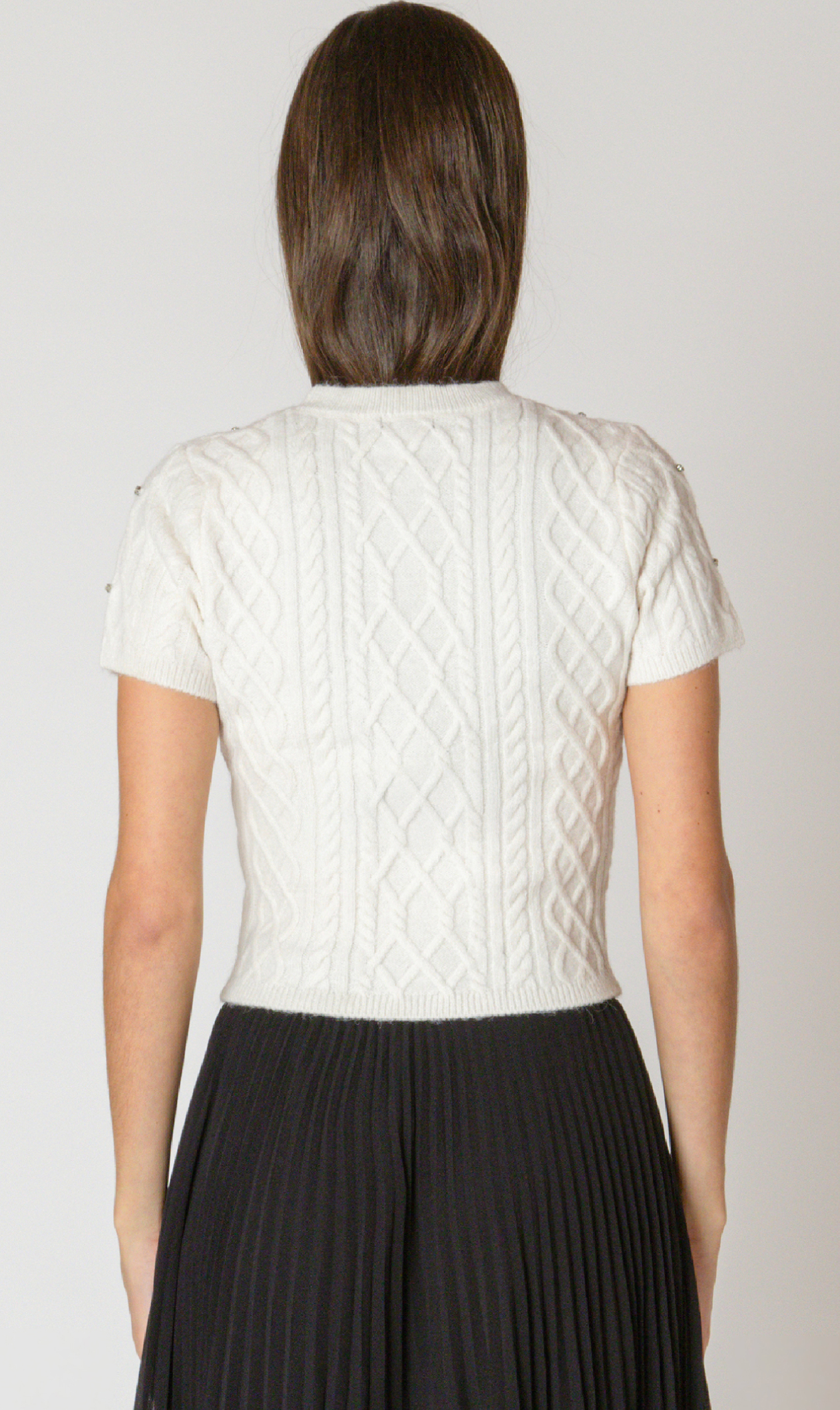 Dex Embellished Cable Sweater
