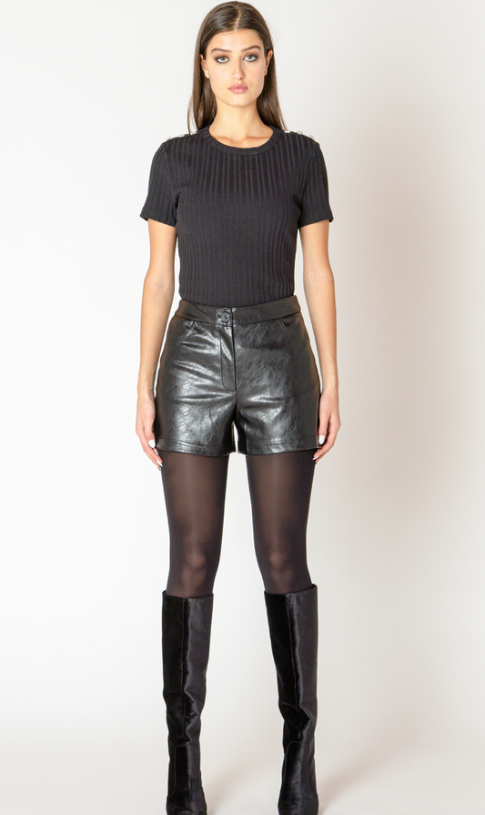 Dex Faux Leather Short