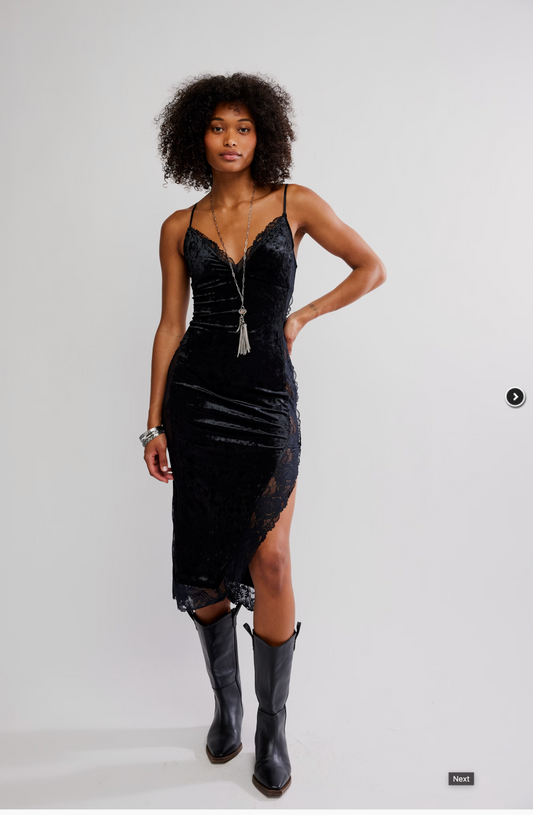 Free People Raise a Toast Midi Slip Dress