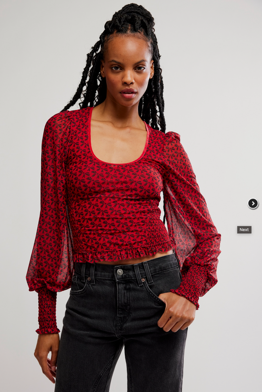 Free People Dottie Knit Top