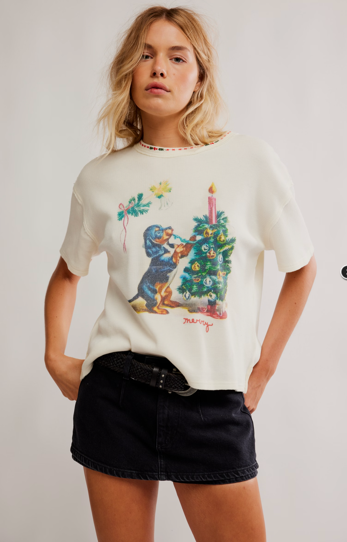 Free People Merry Meowy Tee