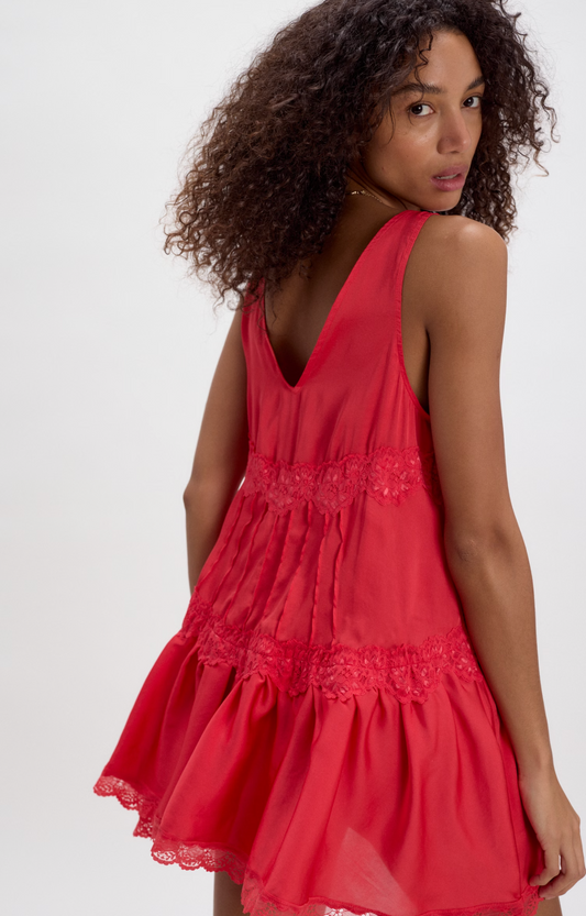 Free People In This Groove Mini Slip Dress
