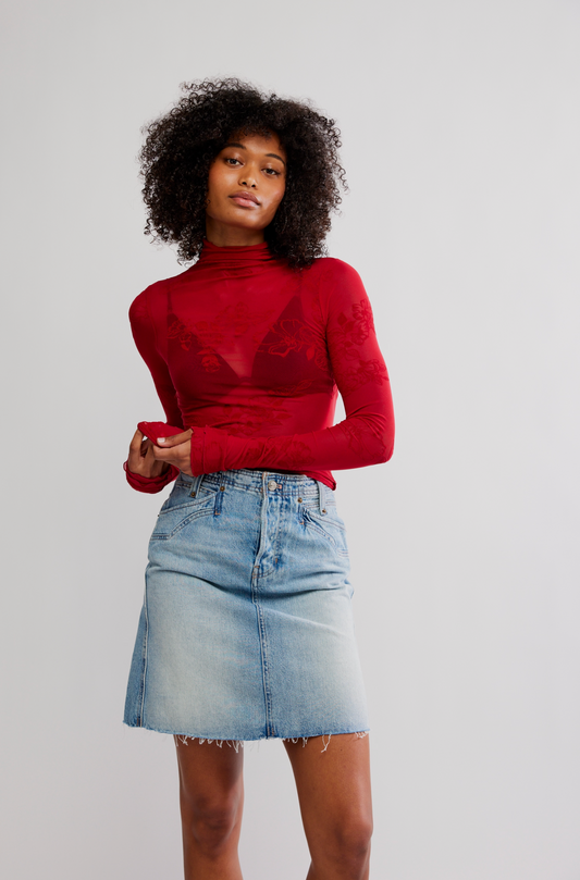 Free People You Decide Lace Mesh Top