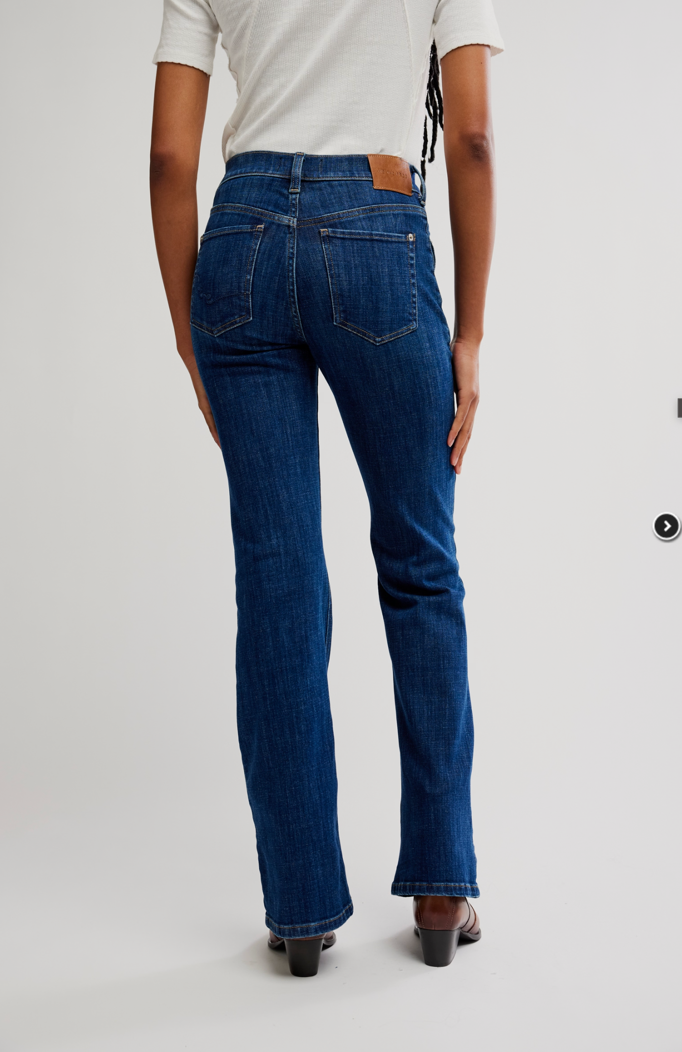 Free People Double Knot High Rise Straight Jean