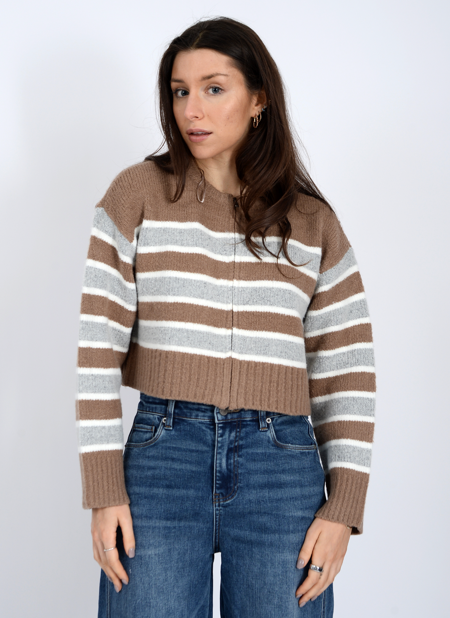 Chimmy Long Sleeve Crew Neck Cardigan