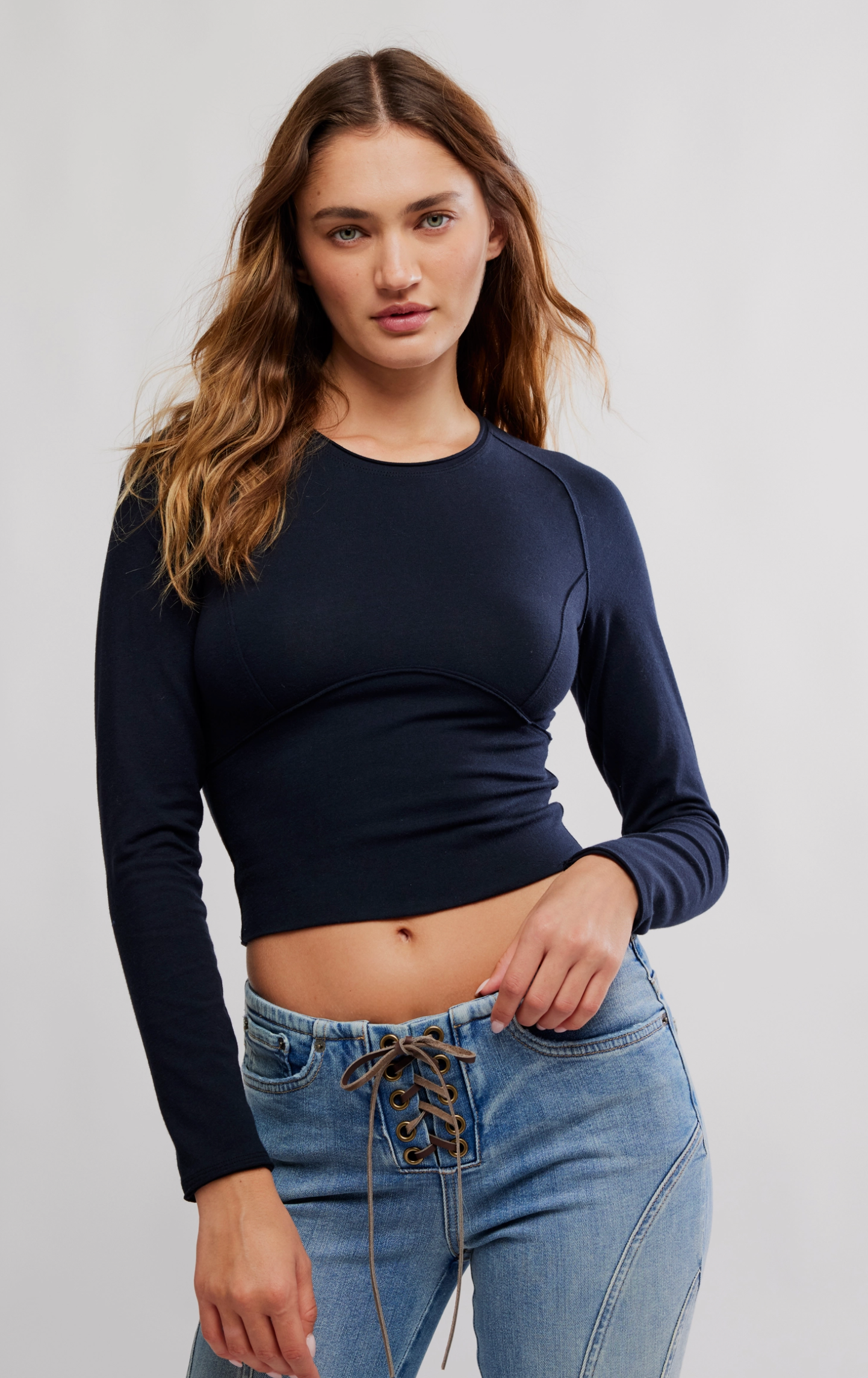 Free People Long Sleeve Protagoinst Tee