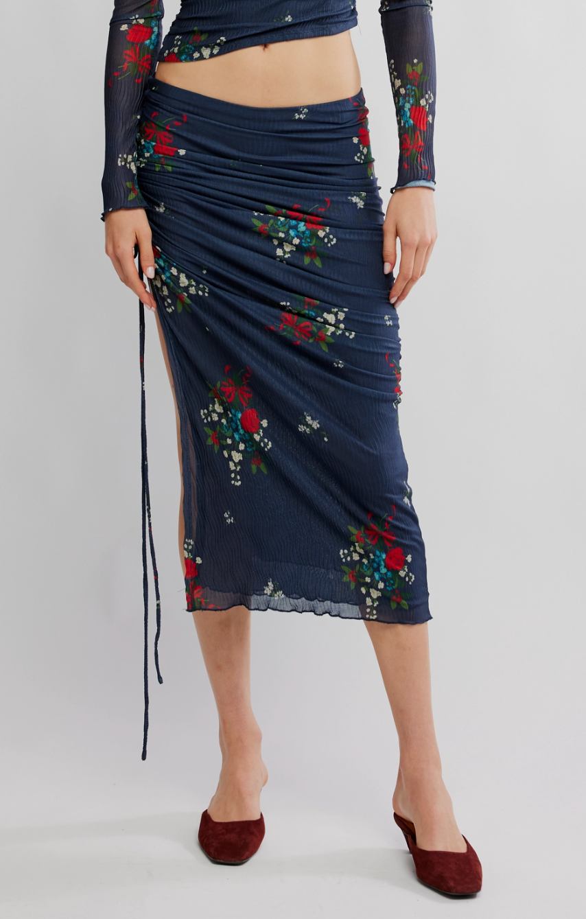 Free People Crimson Lights Skirt
