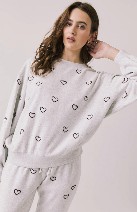Chaser Tossed Hearts Long Sleeve