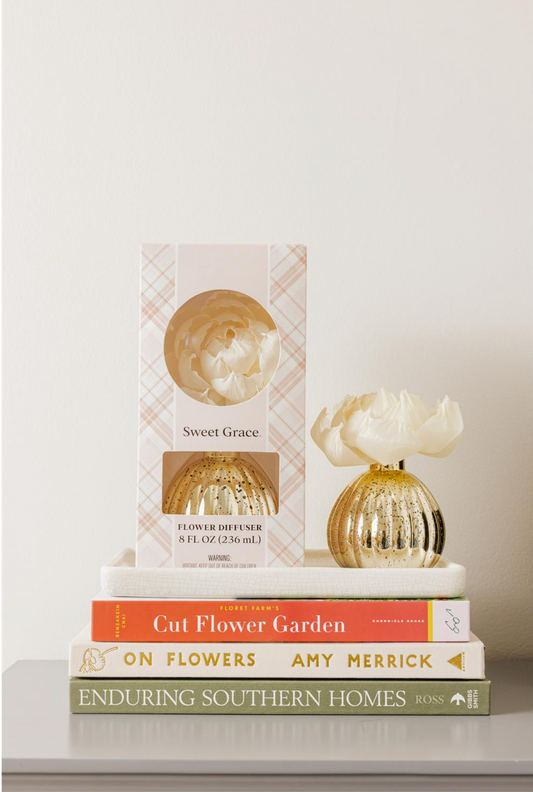 BRIDGEWATER METALLIC SWEET GRACE FLOWER DIFFUSER