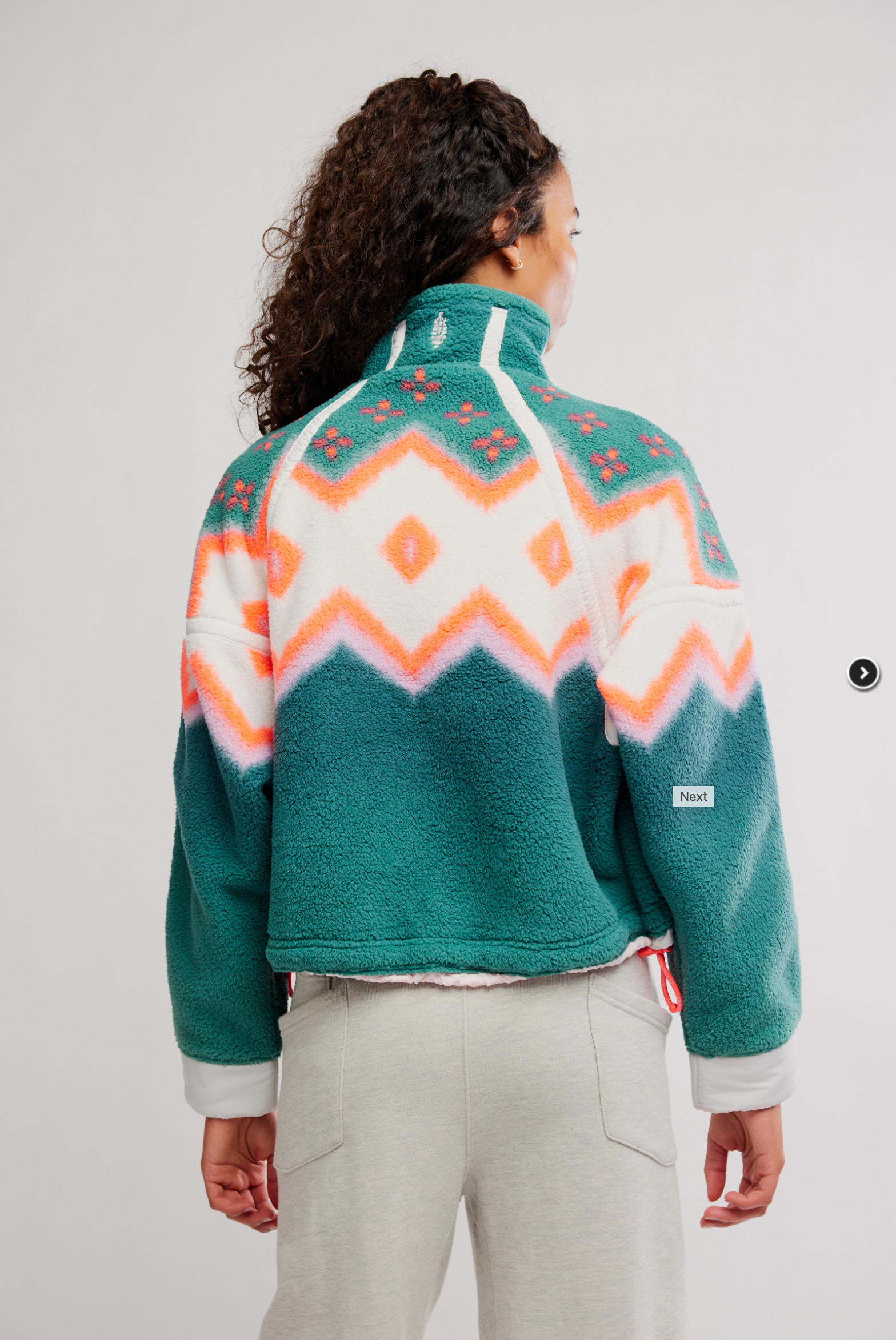 FREE PEOPLE MOVEMENT PRINTED MOUNTAIN HIGH FLEECE