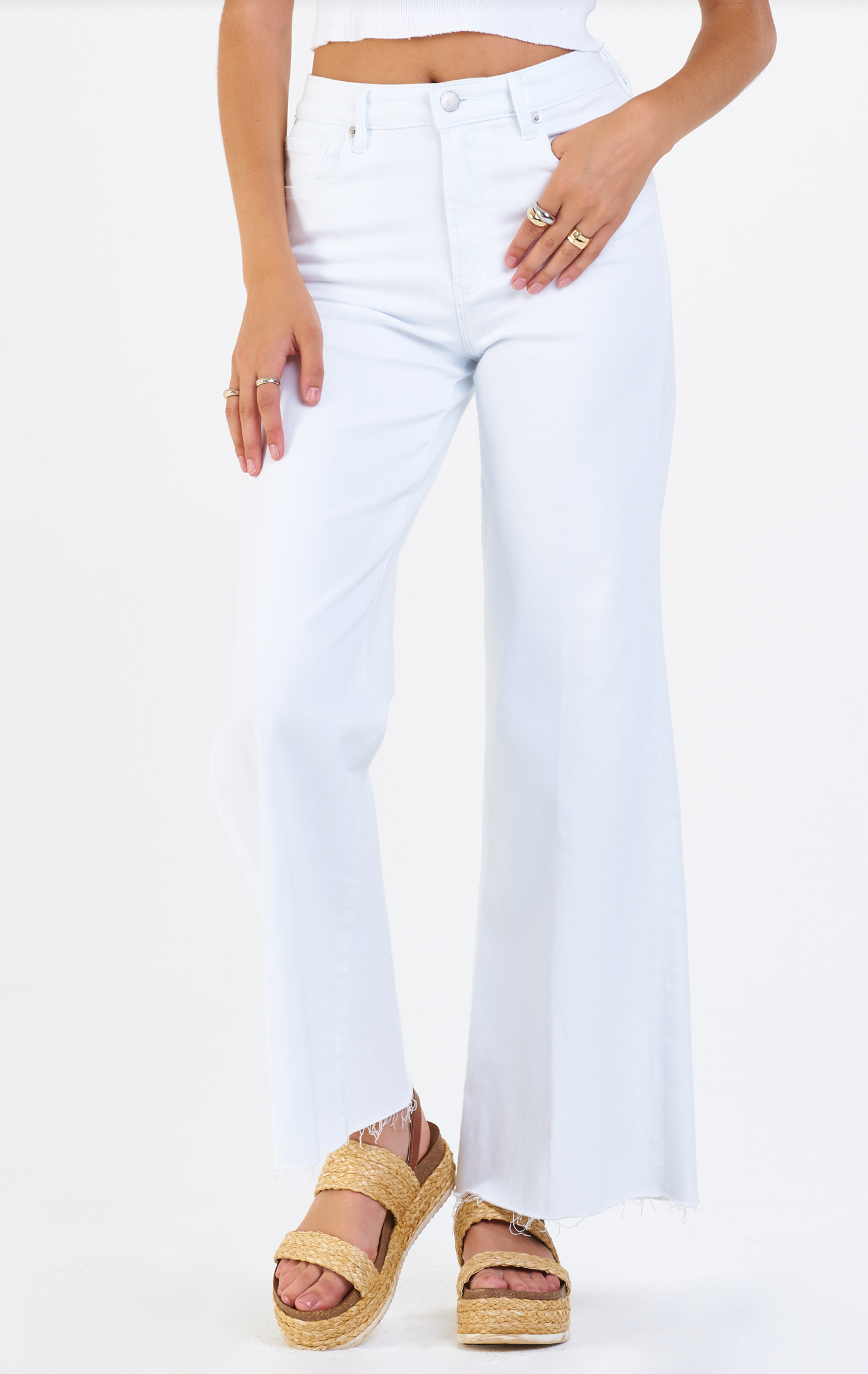 Dear John Fiona White Wide Leg Jean