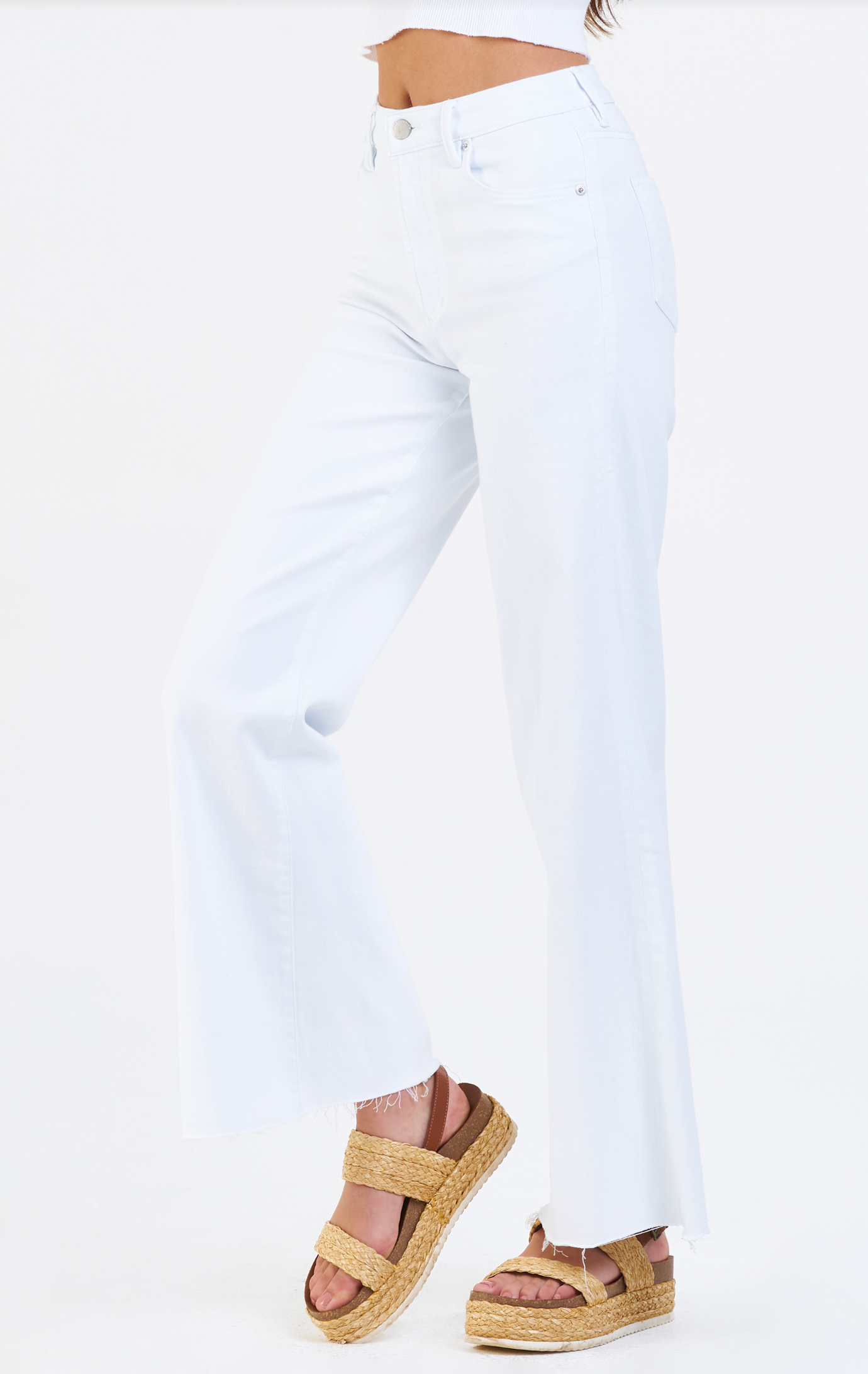 Dear John Fiona White Wide Leg Jean