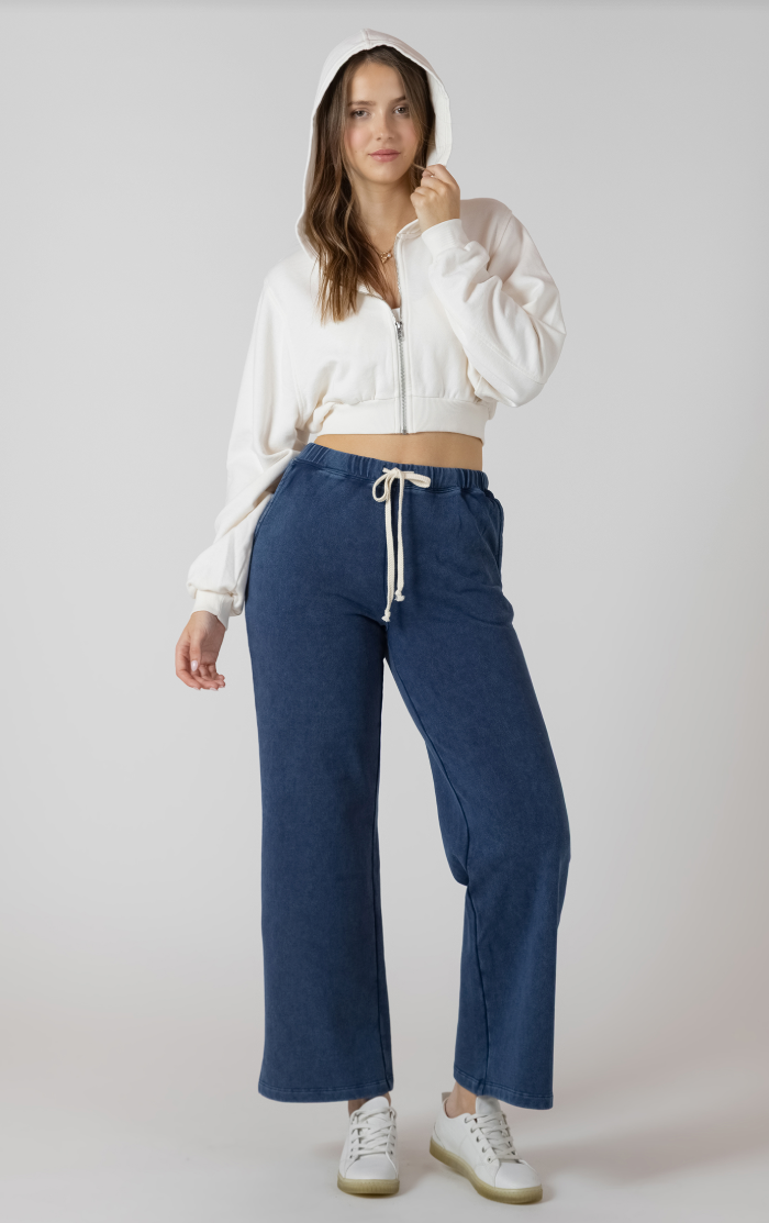 Dex Cropped Zip-Front Hoodie