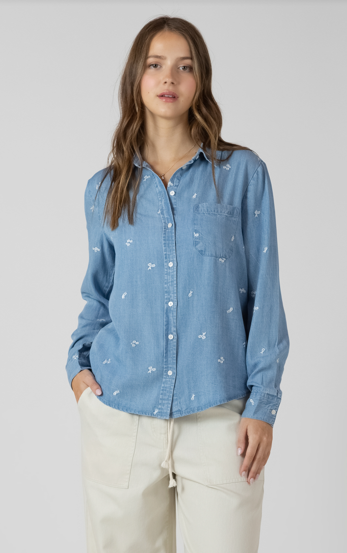 Dex Embroidered Button Front Shirt